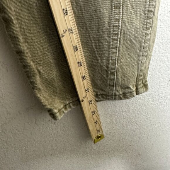 VTG 90s Blues Ally Straight Fit Denim Jean Pant Men 34x32 Beige Streetwear Brown - Picture 9 of 12